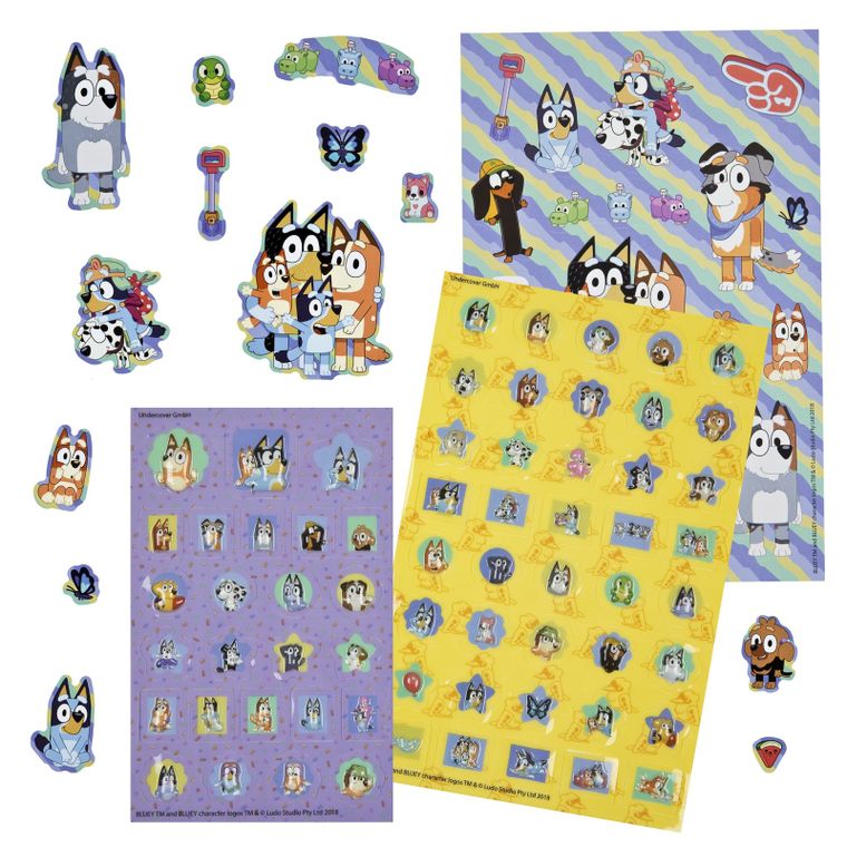 Bluey, super zestaw naklejek, 500 szt.