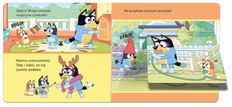 Bluey. W co się pobawimy? Książka z okienkami