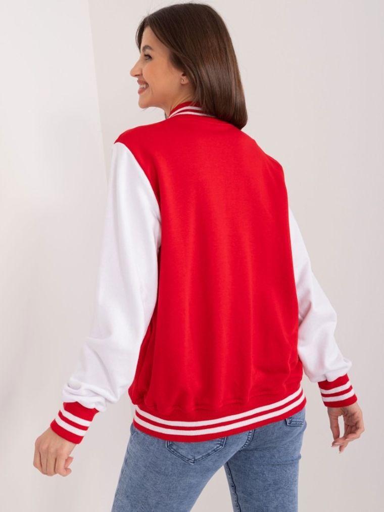 Bluza bomberka damska, rozpinana, czerwona, Relevance