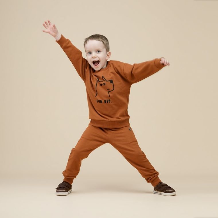 Bluza chłopięca, brązowa, Pinokio