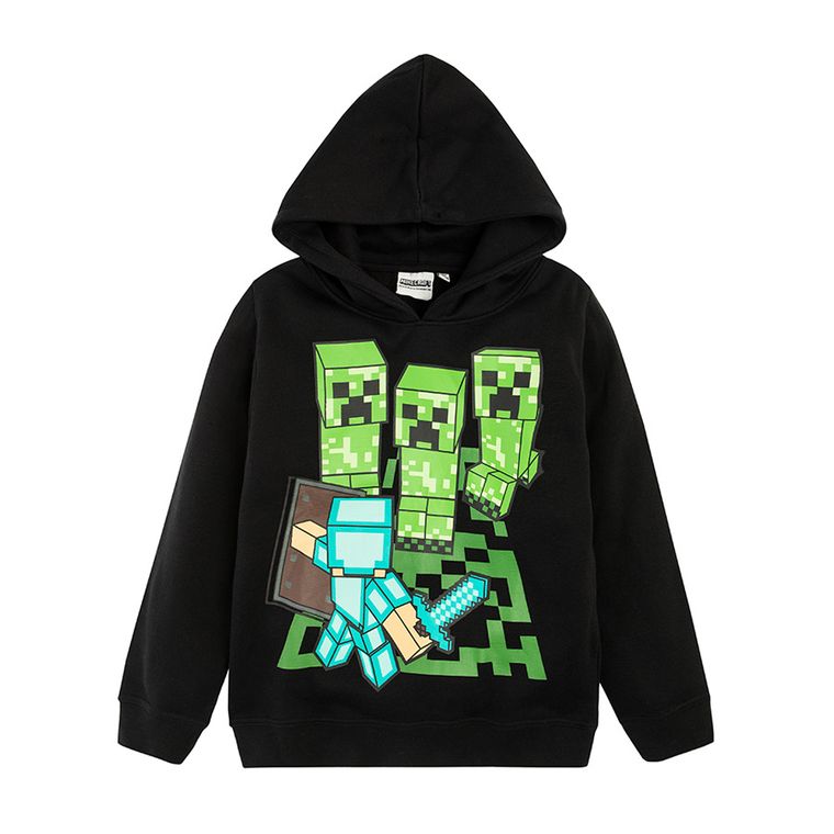 Bluza chłopięca, czarna, Minecraft