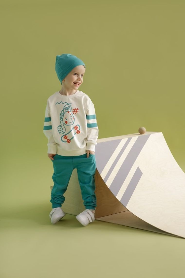 Bluza chłopięca, ecru, Orange Flip, Pinokio