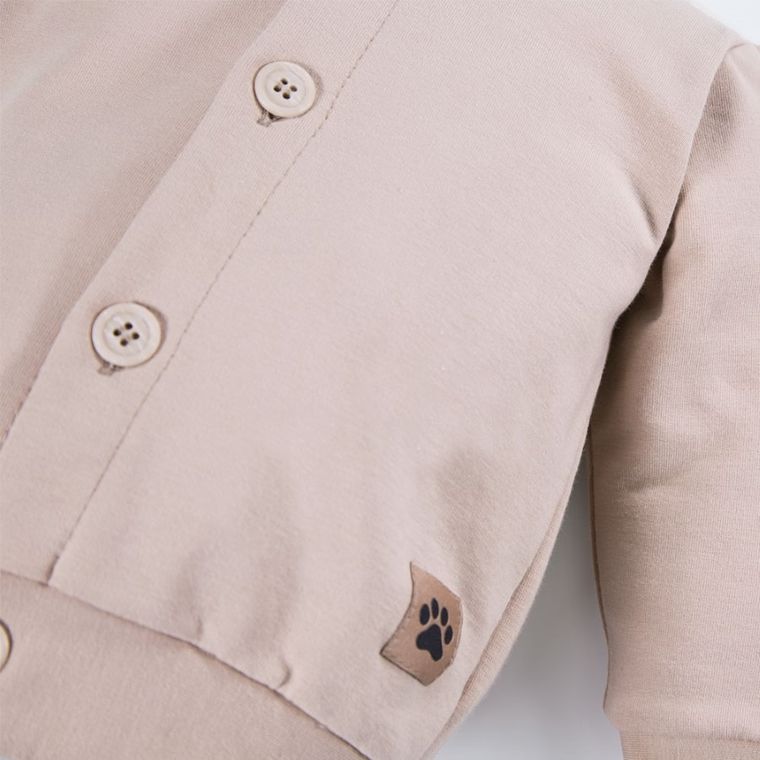 Bluza chłopięca, rozpinana, beżowa, Eevi