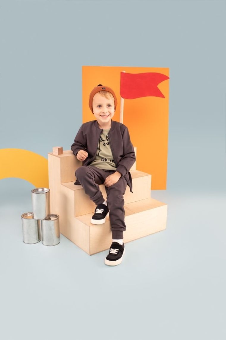 Bluza chłopięca, rozpinana, grafitowa, Olivier, Pinokio