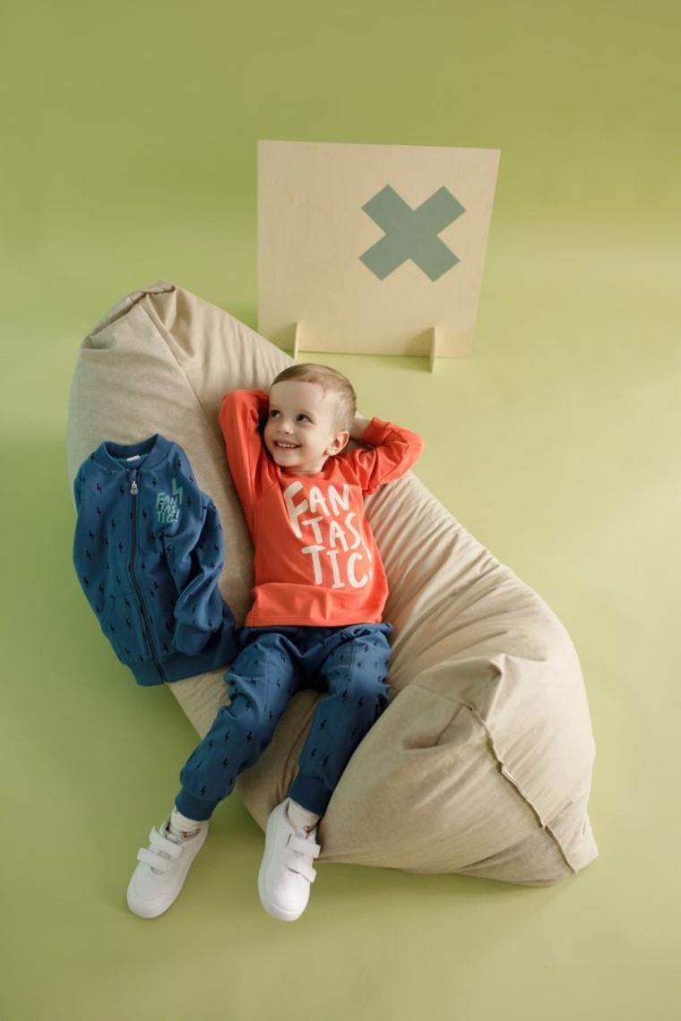 Bluza chłopięca, rozpinana, granatowa, Orange Flip, Pinokio