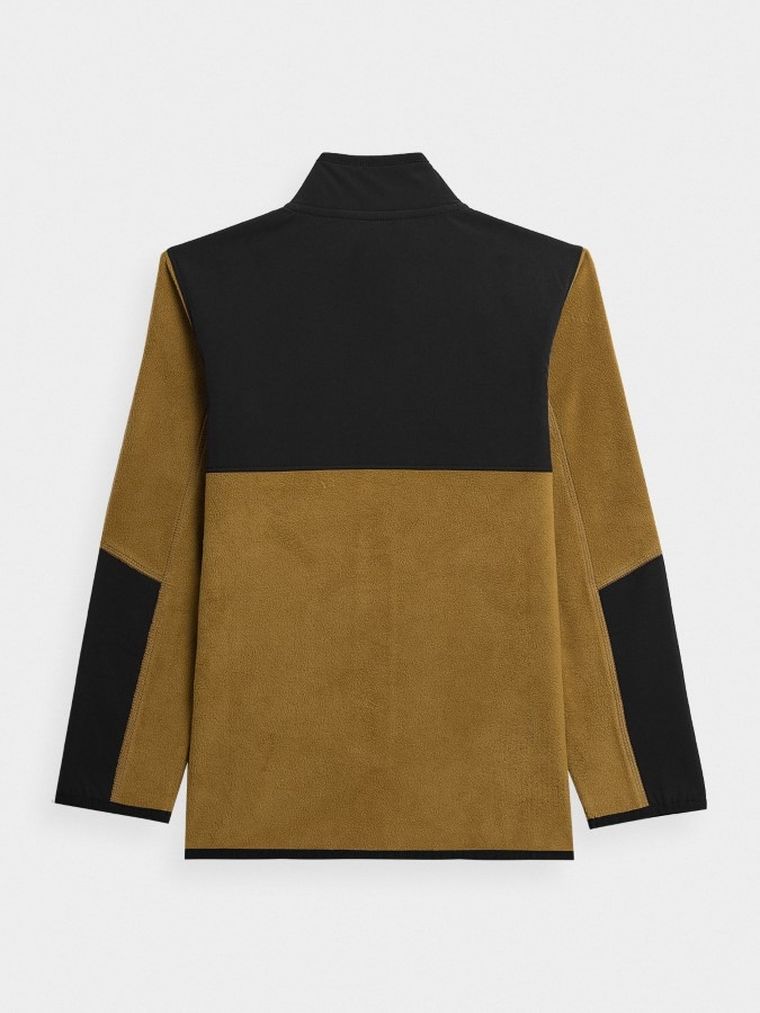 Bluza chłopięca, rozpinana, polarowa, musztardowa, 4F