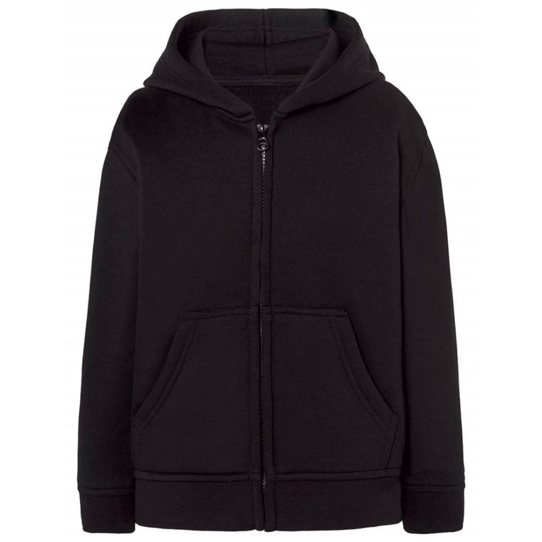 Bluza chłopięca z kapturem, rozpinana, czarna, Tup Tup