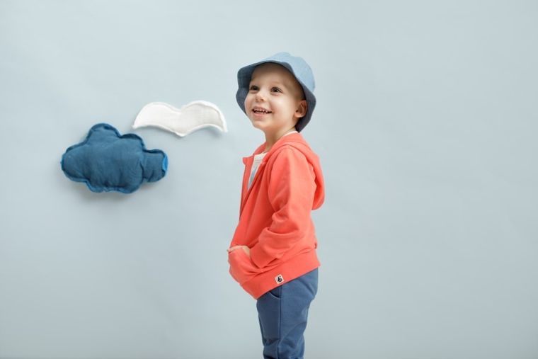 Bluza chłopięca z kapturem, rozpinana, czerwona, Sailor, Pinokio