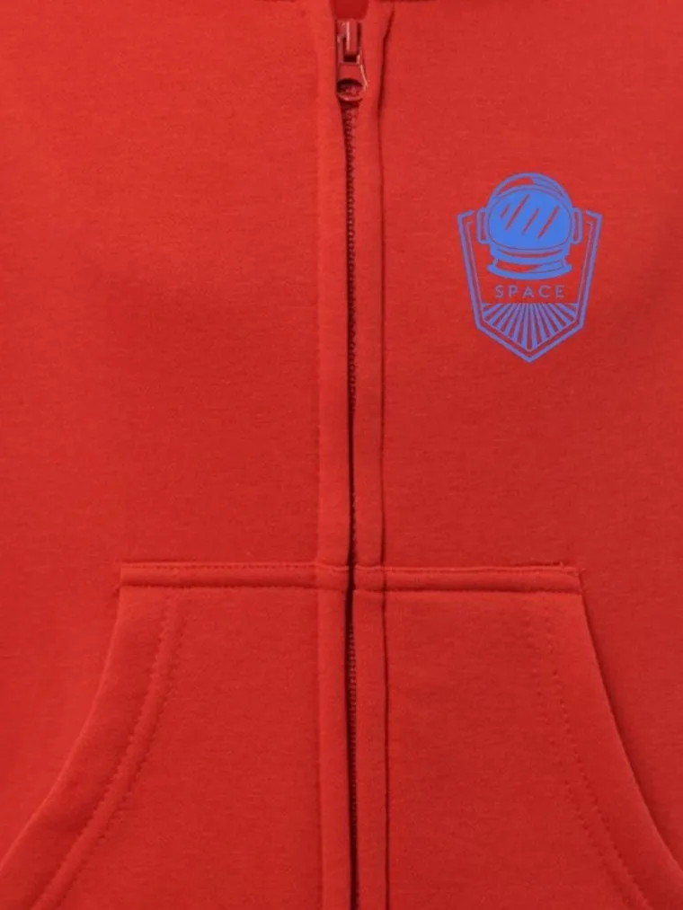 Bluza chłopięca z kapturem, rozpinana, czerwona, Tup Tup