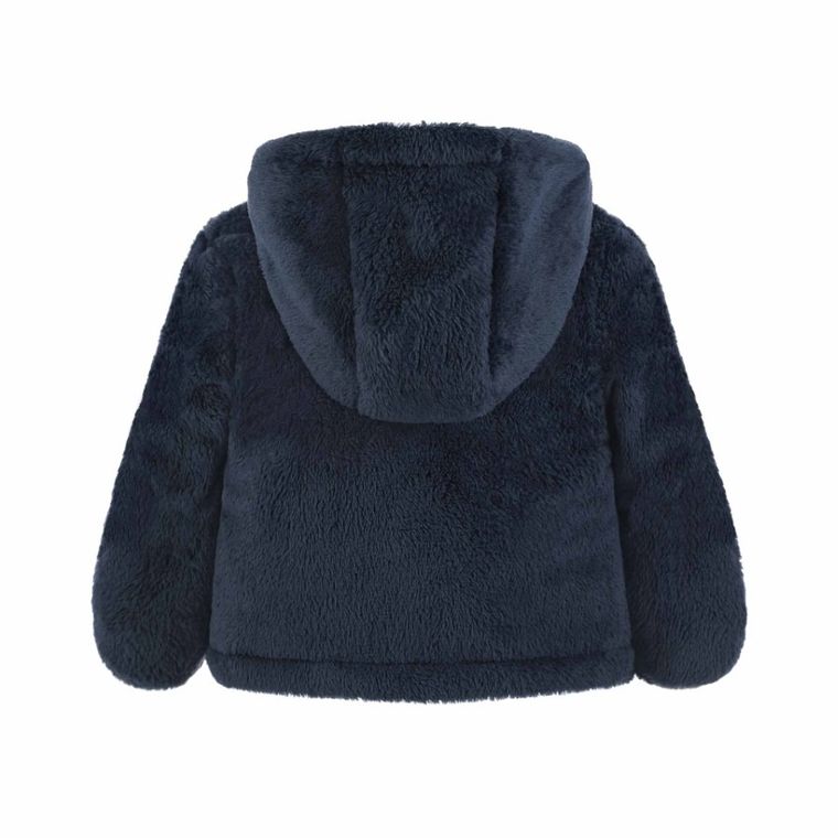 Bluza chłopięca z kapturem, rozpinana, niebieska, Kanz