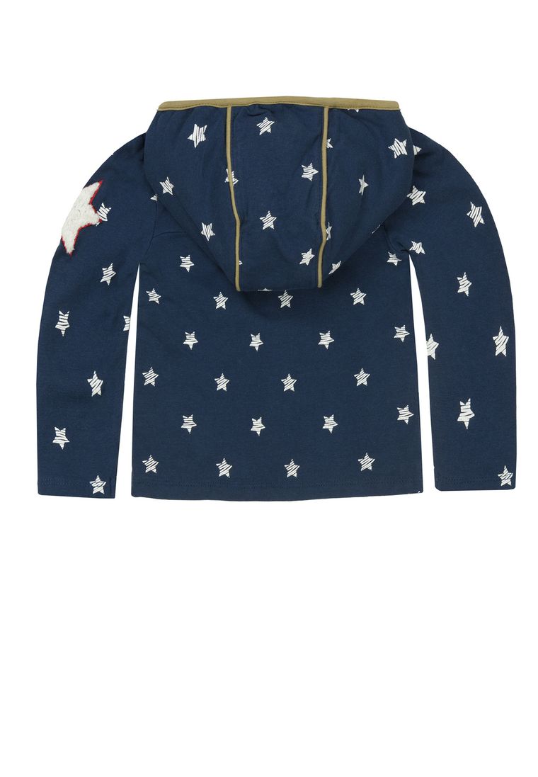 Bluza chłopięca z kapturem, rozpinana, niebieska, Lief