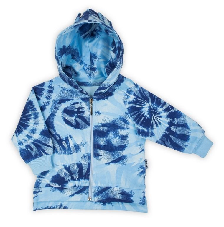 Bluza chłopięca z kapturem, rozpinana, niebieska, Nicol