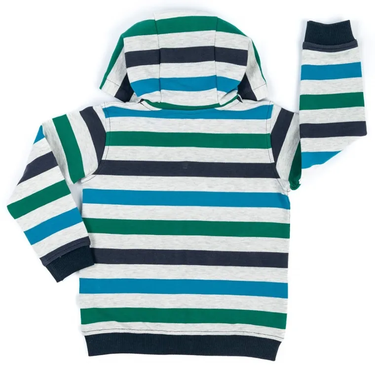 Bluza chłopięca z kapturem, rozpinana, szara, Kanz