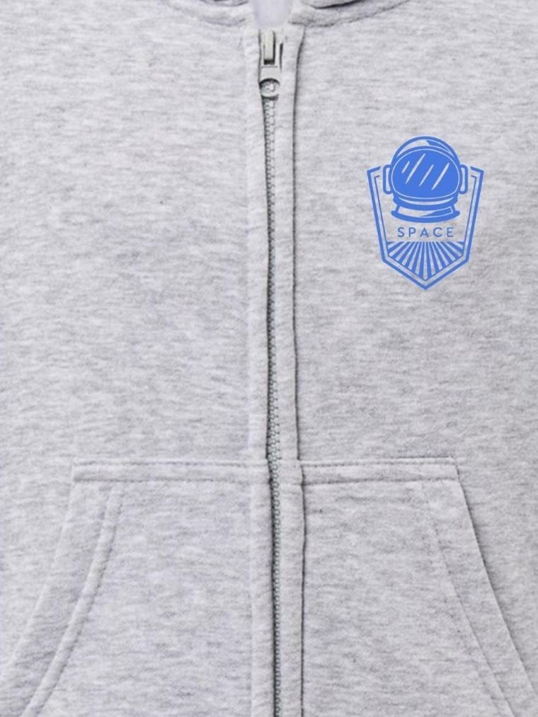 Bluza chłopięca z kapturem, rozpinana, szara, Tup Tup