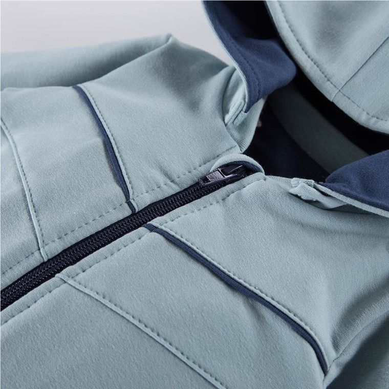 Bluza chłopięca z kapturem, rozpinana, zielona, Eevi