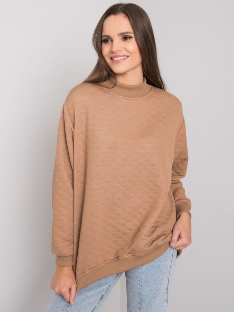 Bluza damska, beżowa, Basic Feel Good