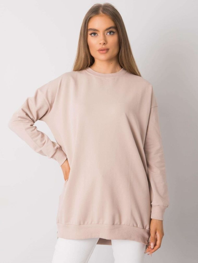 Bluza damska, beżowa, Basic Feel Good