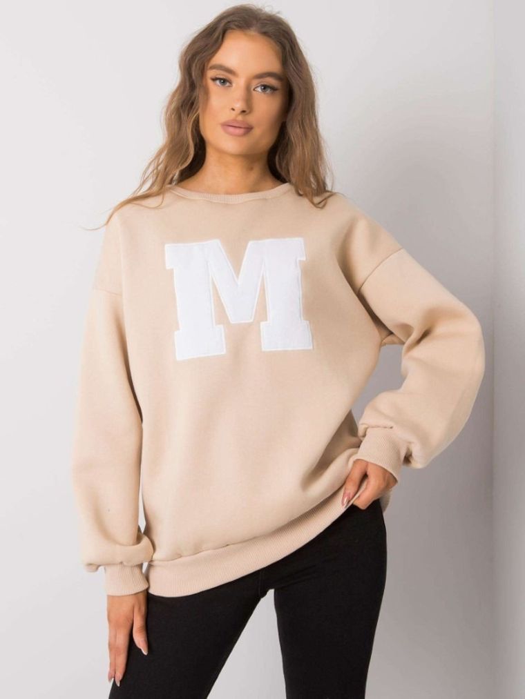 Bluza damska, beżowa, Ex Moda