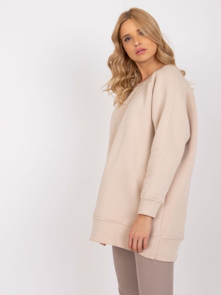 Bluza damska, beżowa, Ex Moda