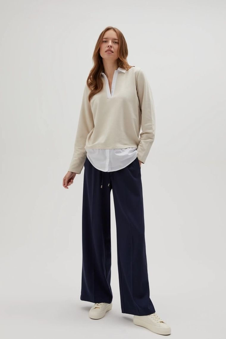 Bluza damska, beżowa, Moodo