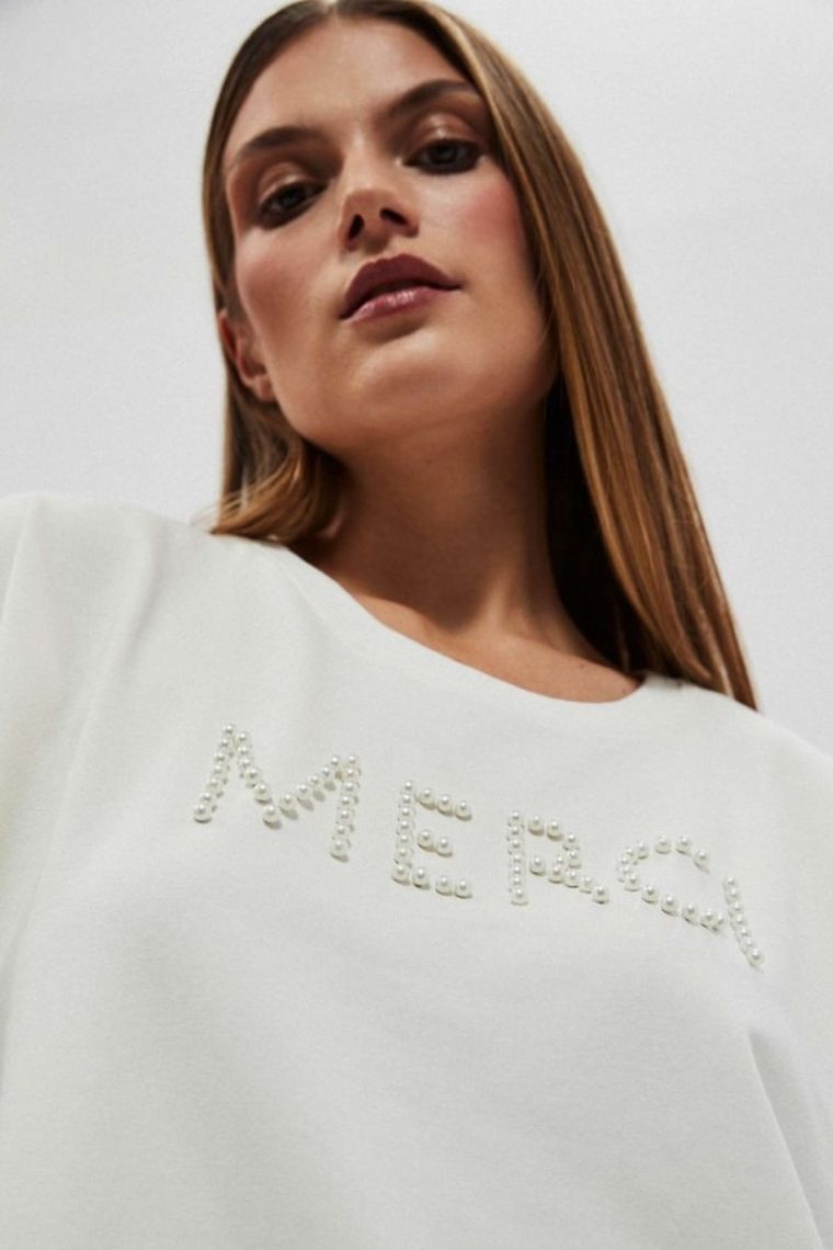 Bluza damska, biała, Moodo