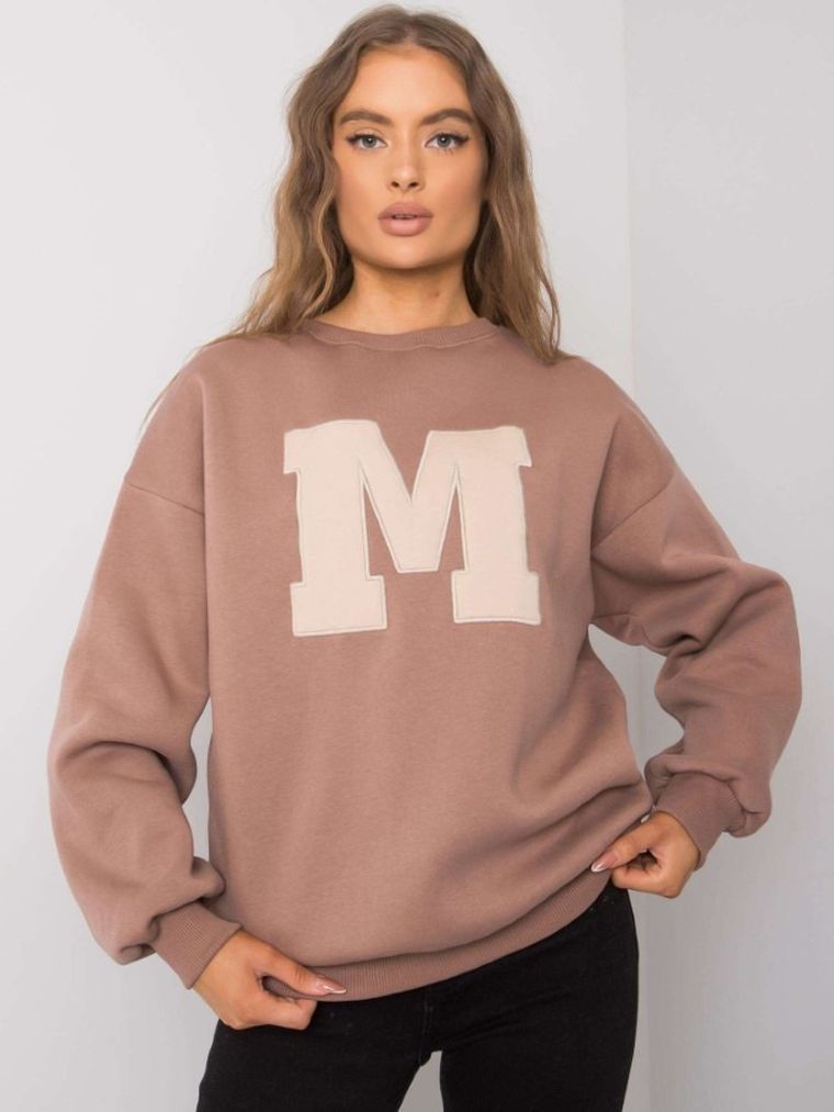 Bluza damska, brązowa, Ex Moda