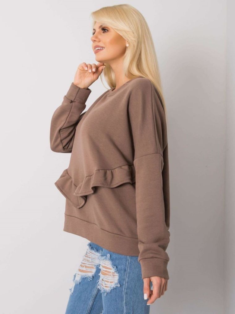 Bluza damska, brązowa, Rue Paris