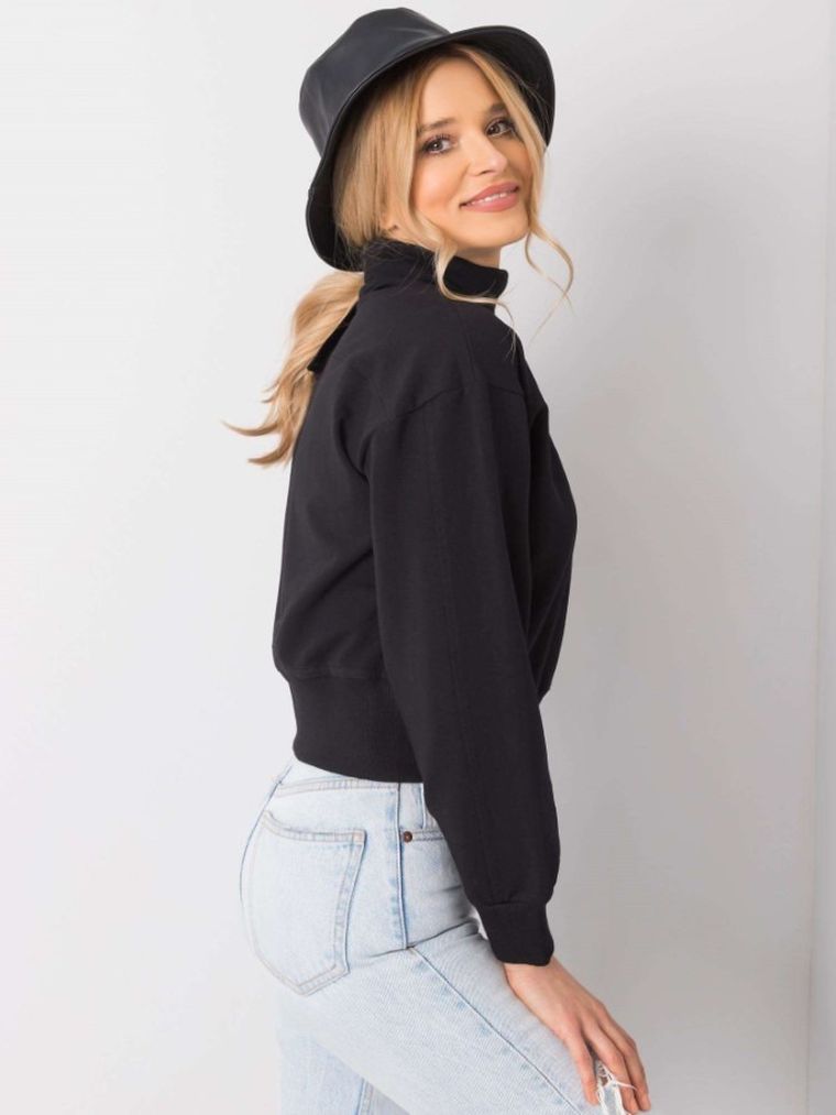 Bluza damska, czarna, Basic Feel Good