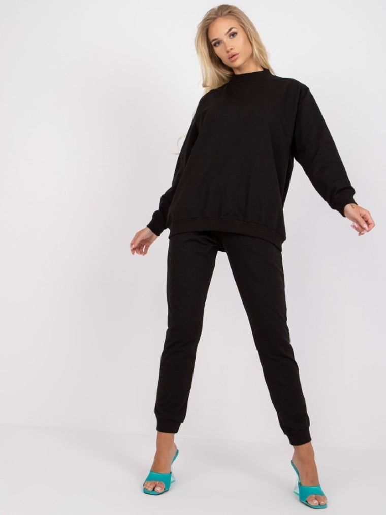 Bluza damska, czarna, Basic Feel Good