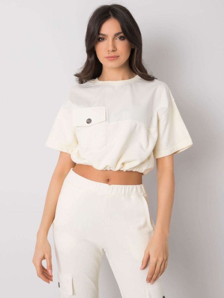 Bluza damska, ecru, Rue Paris