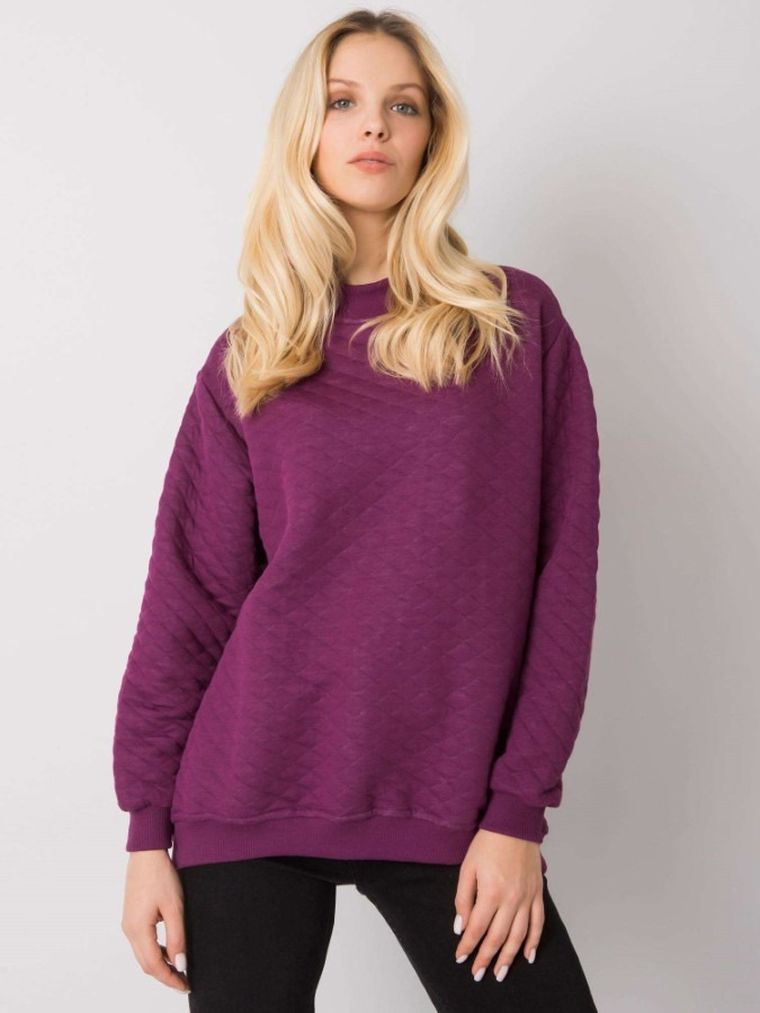 Bluza damska, fioletowa, Basic Feel Good