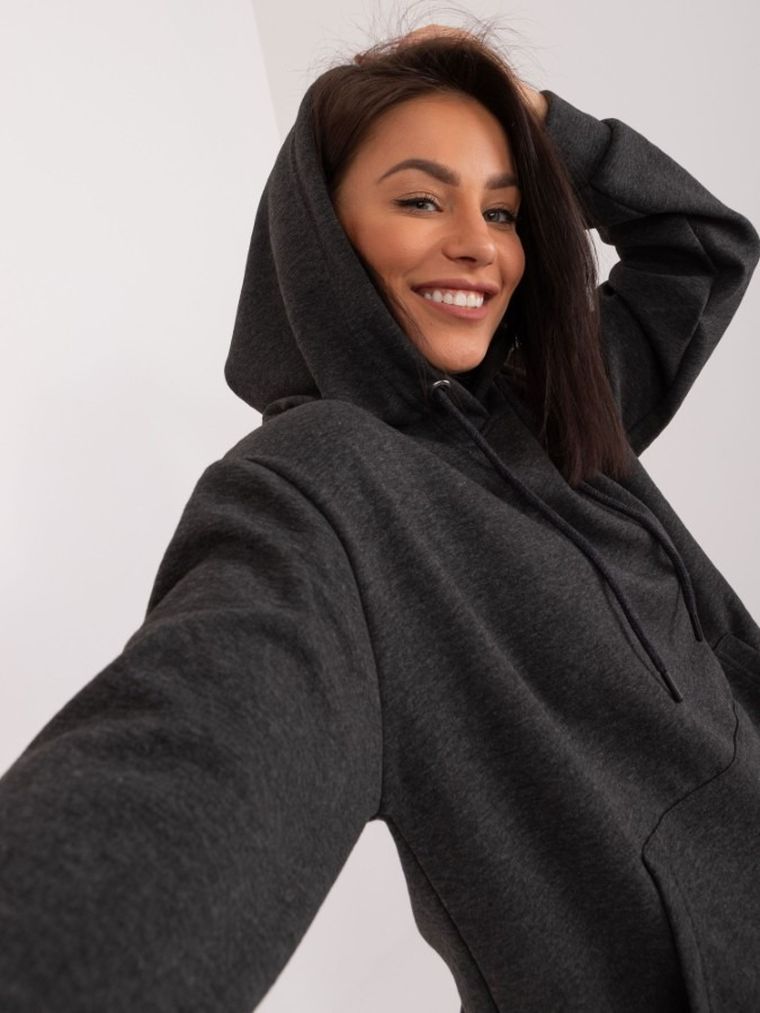 Bluza damska, grafitowa, Factory Price