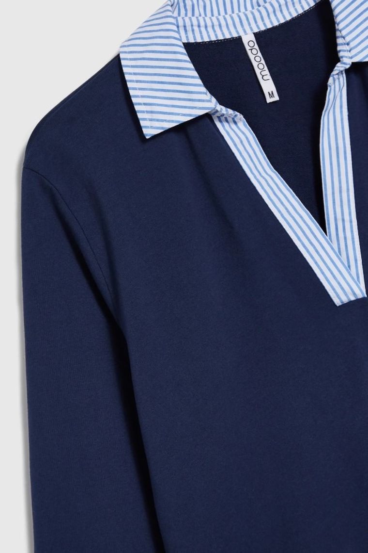 Bluza damska, granatowa, Moodo