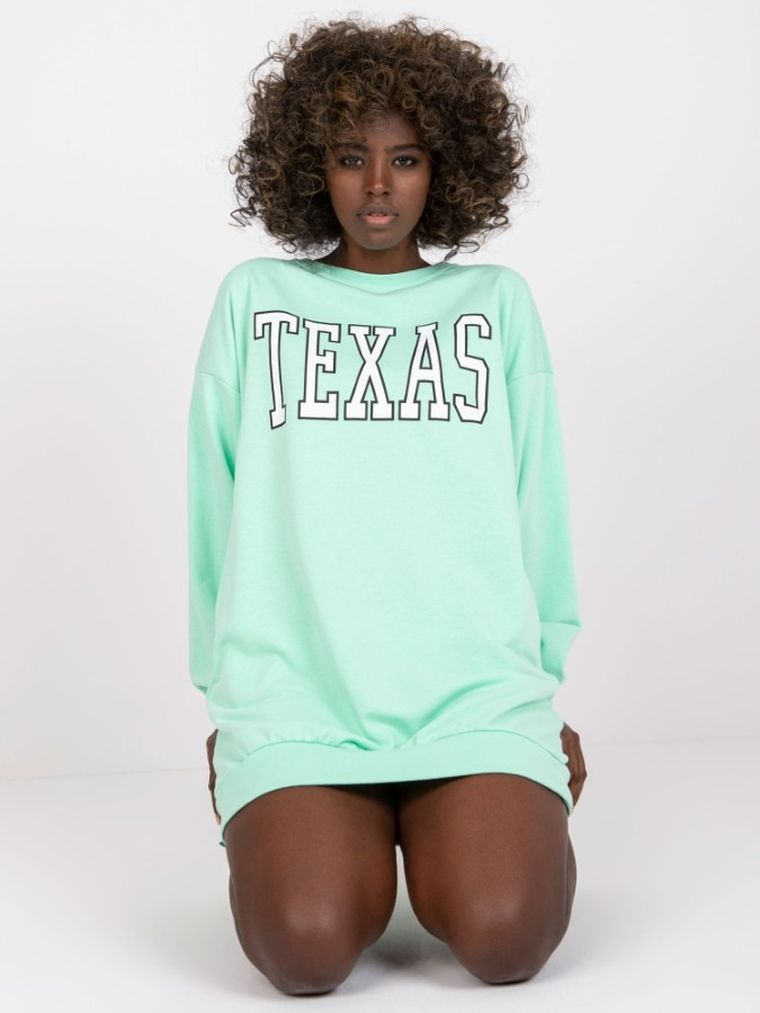 Bluza damska, miętowa, Ex Moda