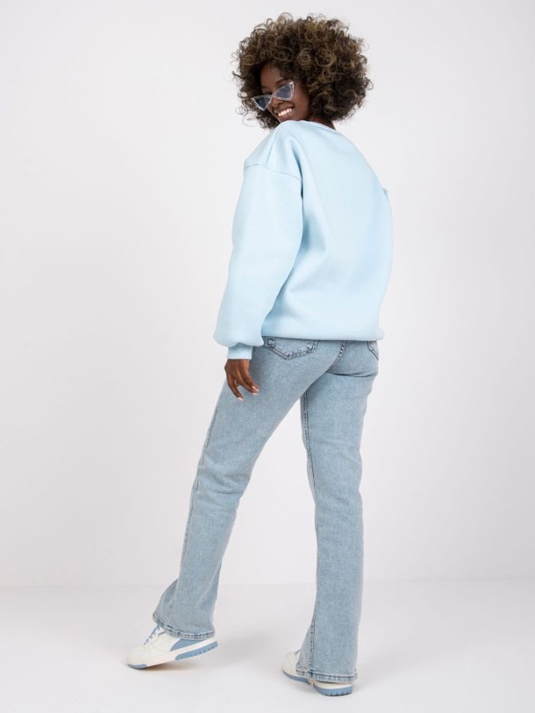 Bluza damska, niebieska, Ex Moda