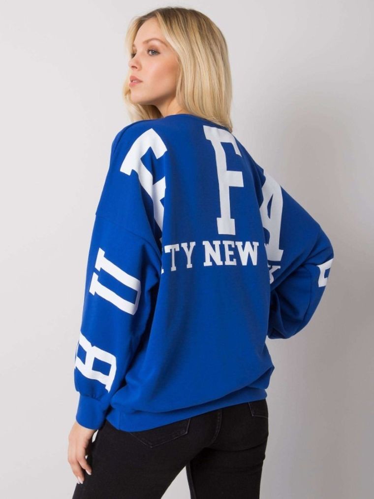 Bluza damska, niebieska, Ex Moda