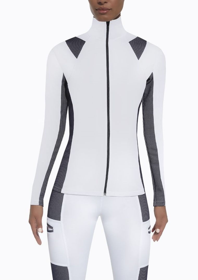 Bluza damska, rozpinana, biała, Bas Black