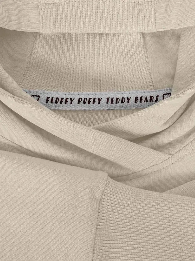 Bluza damska z kapturem, beżowa, Ceba Baby