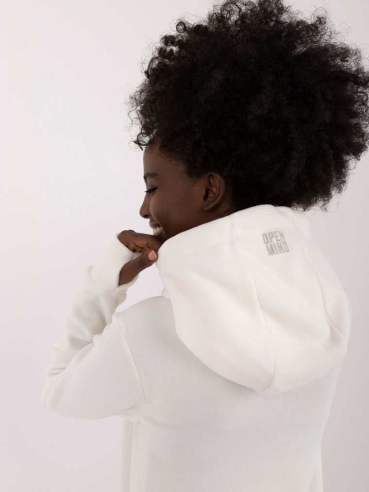Bluza damska z kapturem, biała, Sublevel