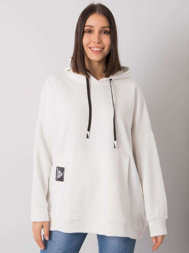 Bluza damska z kapturem, ecru, Relevance