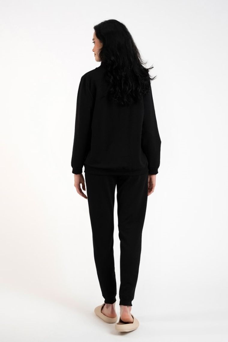 Bluza damska z kapturem, plus size, czarna, Malmo, Italian Fashion