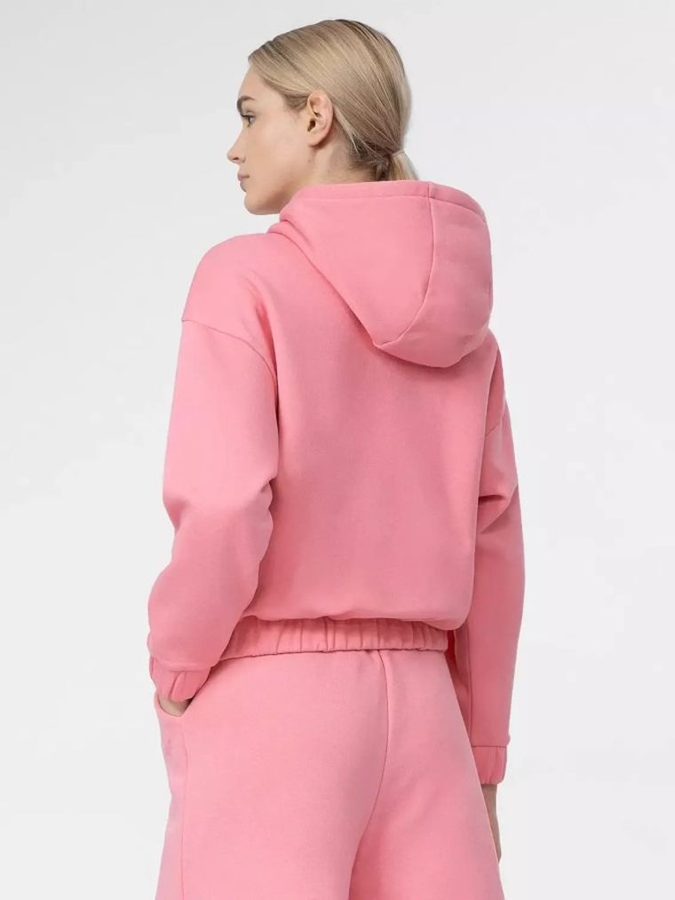 Bluza damska z kapturem, różowa, 4F