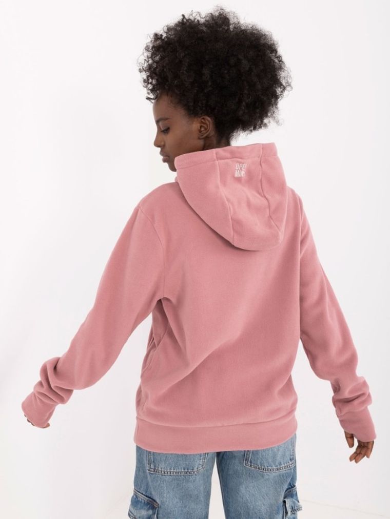 Bluza damska z kapturem, różowa, Sublevel