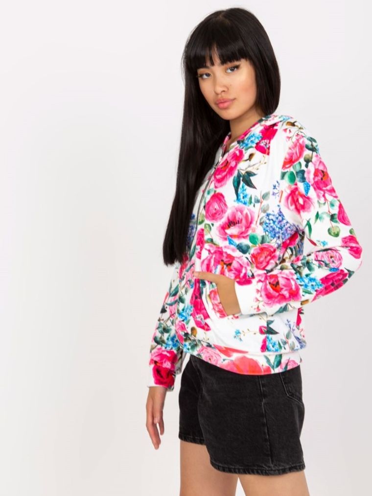 Bluza damska z kapturem, rozpinana, mix, Rue Paris