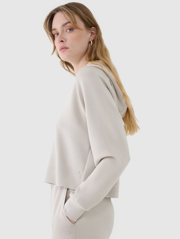Bluza damska z kapturem, szara, 4F