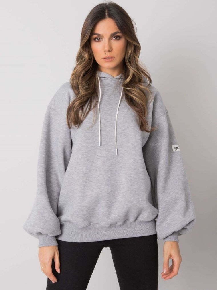 Bluza damska z kapturem, szara, Relevance