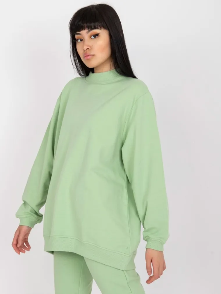 Bluza damska, zielona, Basic Feel Good