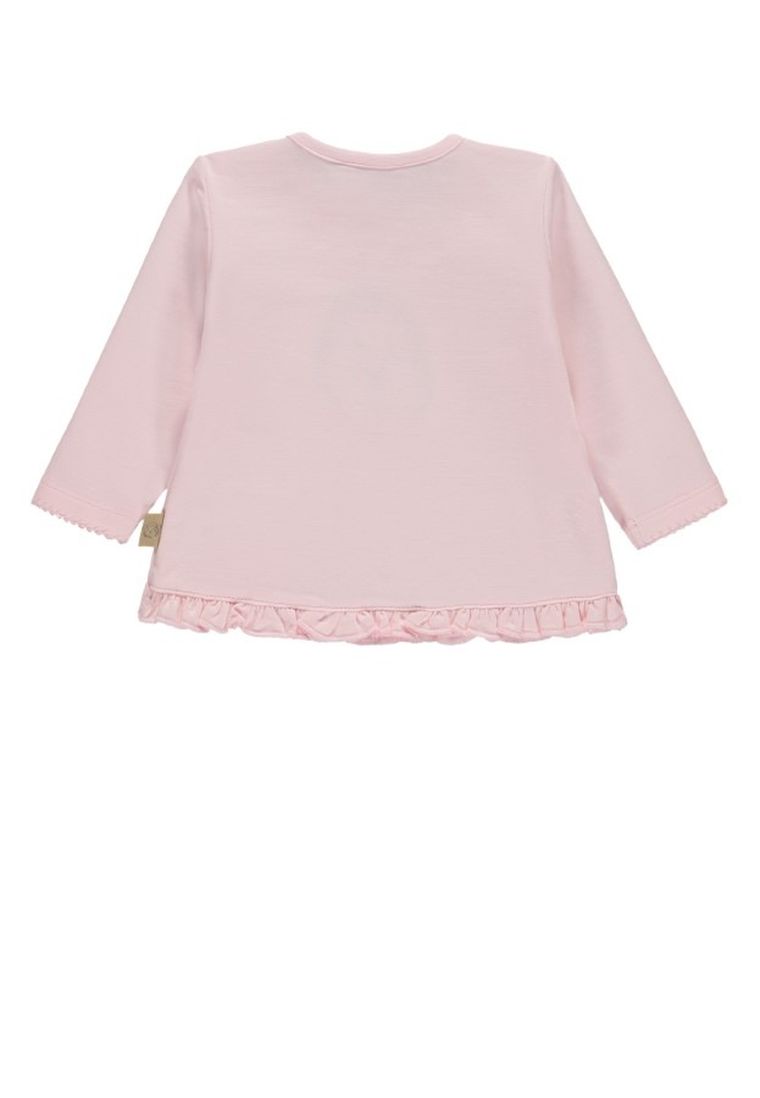 Bluza dziewczęca, bawełna organiczna, różowa, Bellybutton