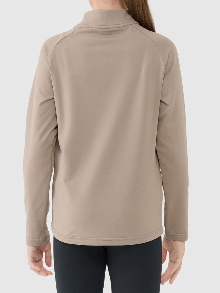 Bluza dziewczęca, beżowa, 4F