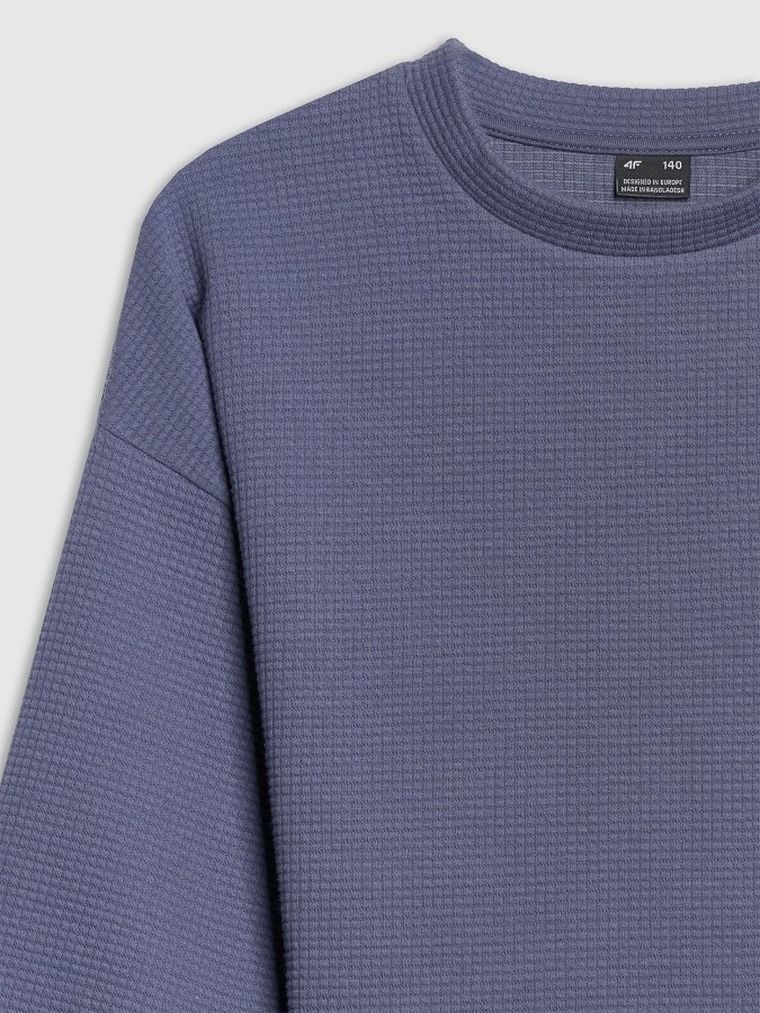 Bluza dziewczęca, niebieska, 4F